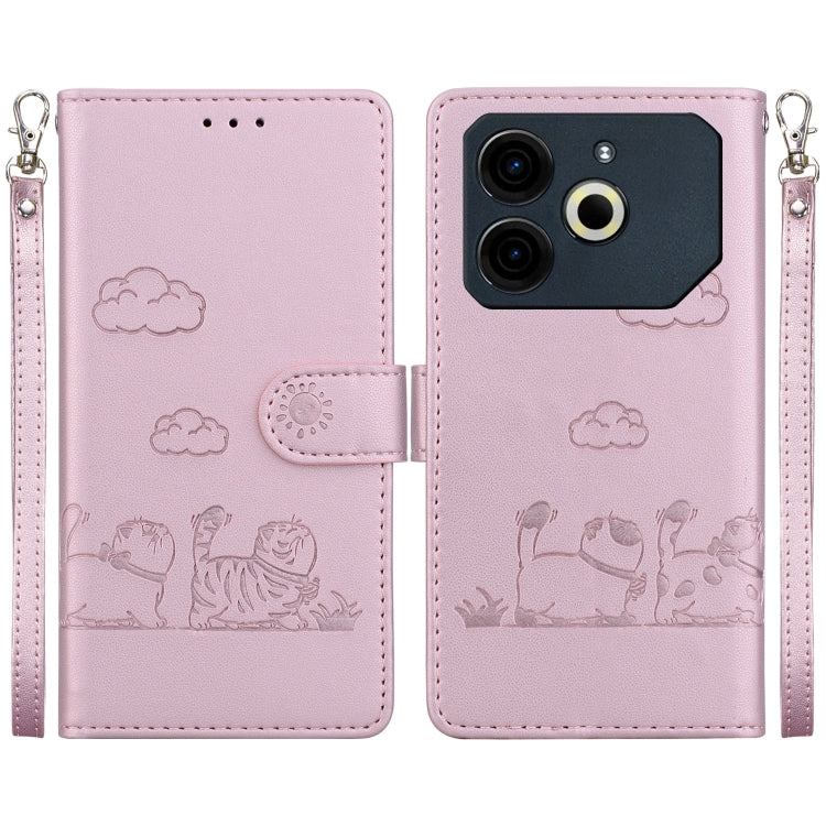 Cute Cats RFID Leather Phone Case, For Tecno Pop 10 / Spark Go 2 4G, For Tecno Camon 40 Pro 4G, For Tecno Camon 40, For Tecno Pop 9 5G / Spark 30C 5G, For Tecno Camon 30S / Camon 30S Pro, For Tecno Spark 30 Pro, For Tecno Spark 30 4G                   ...