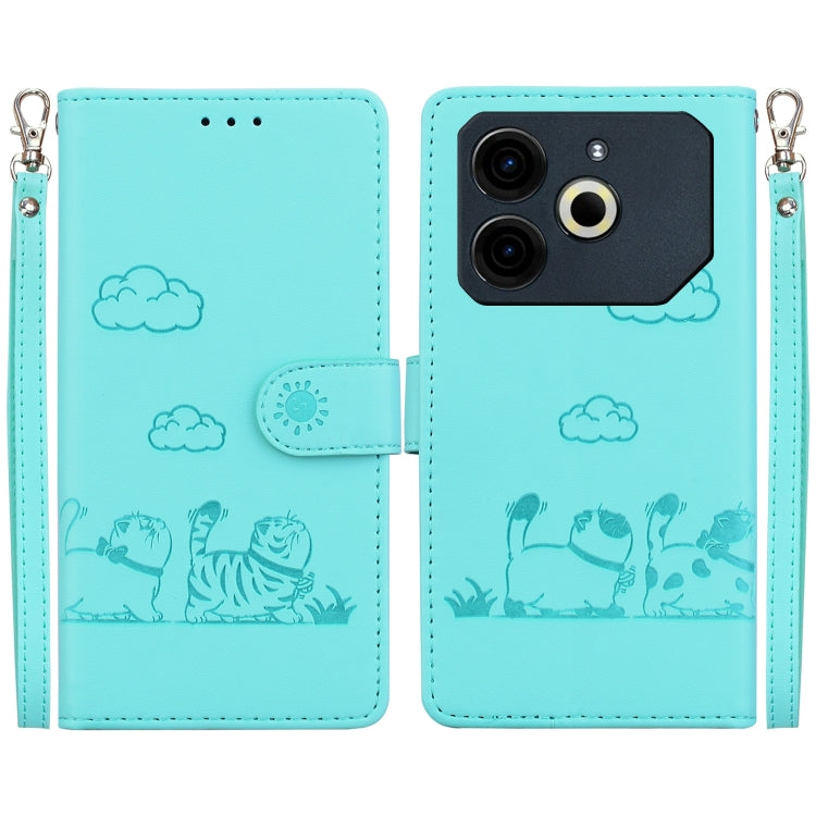 Cute Cats RFID Leather Phone Case, For Tecno Pop 10 / Spark Go 2 4G, For Tecno Camon 40 Pro 4G, For Tecno Camon 40, For Tecno Pop 9 5G / Spark 30C 5G, For Tecno Camon 30S / Camon 30S Pro, For Tecno Spark 30 Pro, For Tecno Spark 30 4G                   ...