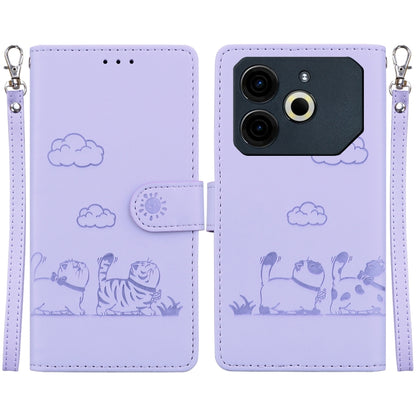 Cute Cats RFID Leather Phone Case, For Tecno Pop 10 / Spark Go 2 4G, For Tecno Camon 40 Pro 4G, For Tecno Camon 40, For Tecno Pop 9 5G / Spark 30C 5G, For Tecno Camon 30S / Camon 30S Pro, For Tecno Spark 30 Pro, For Tecno Spark 30 4G                   ...