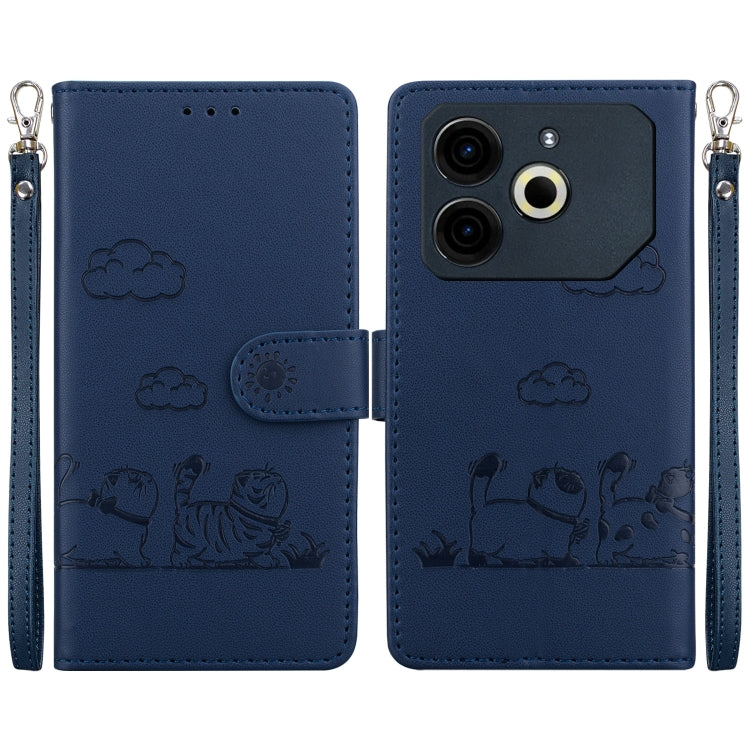 Cute Cats RFID Leather Phone Case, For Tecno Pop 10 / Spark Go 2 4G, For Tecno Camon 40 Pro 4G, For Tecno Camon 40, For Tecno Pop 9 5G / Spark 30C 5G, For Tecno Camon 30S / Camon 30S Pro, For Tecno Spark 30 Pro, For Tecno Spark 30 4G                   ...