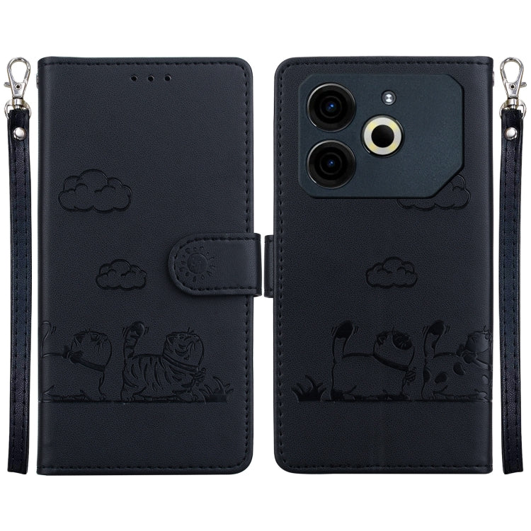 Cute Cats RFID Leather Phone Case, For Tecno Pop 10 / Spark Go 2 4G, For Tecno Camon 40 Pro 4G, For Tecno Camon 40, For Tecno Pop 9 5G / Spark 30C 5G, For Tecno Camon 30S / Camon 30S Pro, For Tecno Spark 30 Pro, For Tecno Spark 30 4G                   ...