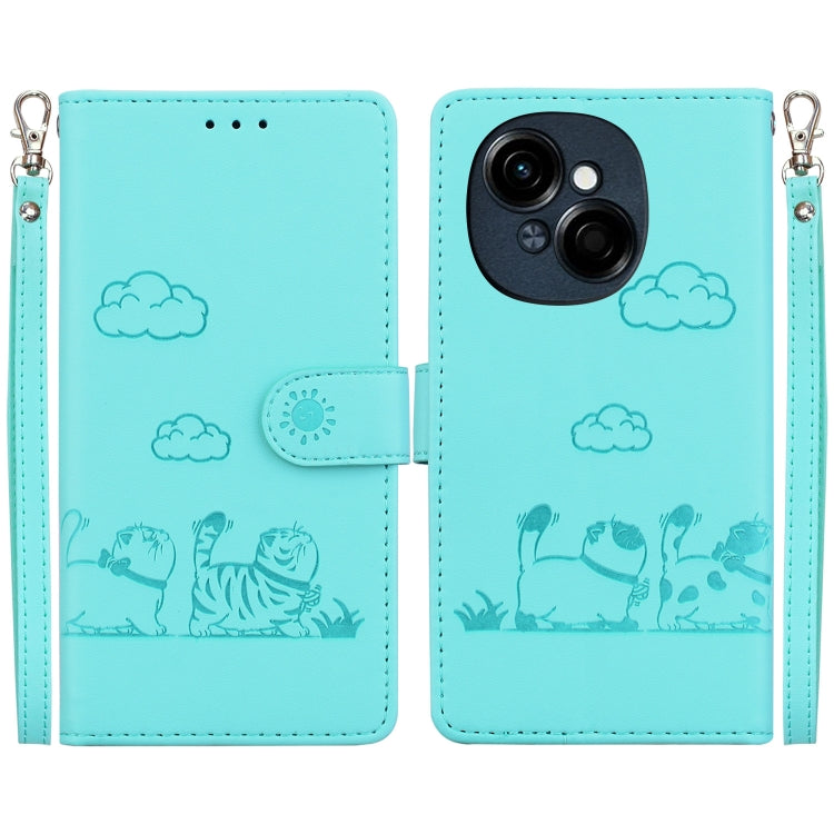 Cute Cats RFID Leather Phone Case, For Tecno Pop 10 / Spark Go 2 4G, For Tecno Camon 40 Pro 4G, For Tecno Camon 40, For Tecno Pop 9 5G / Spark 30C 5G, For Tecno Camon 30S / Camon 30S Pro, For Tecno Spark 30 Pro, For Tecno Spark 30 4G                   ...