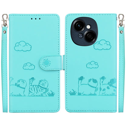 Cute Cats RFID Leather Phone Case, For Tecno Pop 10 / Spark Go 2 4G, For Tecno Camon 40 Pro 4G, For Tecno Camon 40, For Tecno Pop 9 5G / Spark 30C 5G, For Tecno Camon 30S / Camon 30S Pro, For Tecno Spark 30 Pro, For Tecno Spark 30 4G                   ...