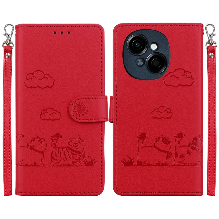 Cute Cats RFID Leather Phone Case, For Tecno Pop 10 / Spark Go 2 4G, For Tecno Camon 40 Pro 4G, For Tecno Camon 40, For Tecno Pop 9 5G / Spark 30C 5G, For Tecno Camon 30S / Camon 30S Pro, For Tecno Spark 30 Pro, For Tecno Spark 30 4G                   ...