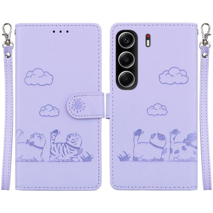 Cute Cats RFID Leather Phone Case, For Tecno Pop 10 / Spark Go 2 4G, For Tecno Camon 40 Pro 4G, For Tecno Camon 40, For Tecno Pop 9 5G / Spark 30C 5G, For Tecno Camon 30S / Camon 30S Pro, For Tecno Spark 30 Pro, For Tecno Spark 30 4G                   ...