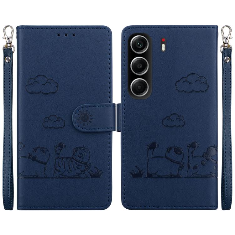 Cute Cats RFID Leather Phone Case, For Tecno Pop 10 / Spark Go 2 4G, For Tecno Camon 40 Pro 4G, For Tecno Camon 40, For Tecno Pop 9 5G / Spark 30C 5G, For Tecno Camon 30S / Camon 30S Pro, For Tecno Spark 30 Pro, For Tecno Spark 30 4G                   ...