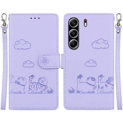 Cute Cats RFID Leather Phone Case, For Tecno Pop 10 / Spark Go 2 4G, For Tecno Camon 40 Pro 4G, For Tecno Camon 40, For Tecno Pop 9 5G / Spark 30C 5G, For Tecno Camon 30S / Camon 30S Pro, For Tecno Spark 30 Pro, For Tecno Spark 30 4G                   ...