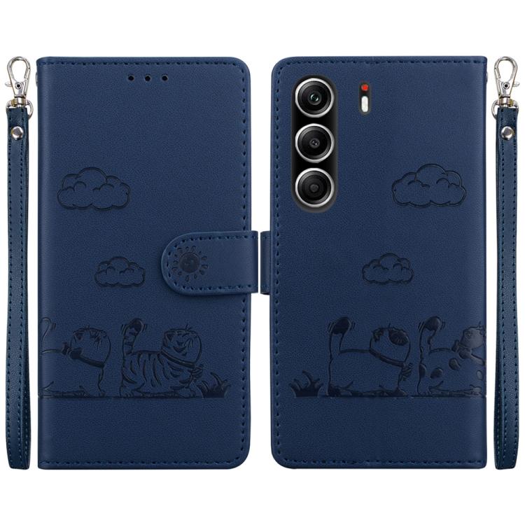 Cute Cats RFID Leather Phone Case, For Tecno Pop 10 / Spark Go 2 4G, For Tecno Camon 40 Pro 4G, For Tecno Camon 40, For Tecno Pop 9 5G / Spark 30C 5G, For Tecno Camon 30S / Camon 30S Pro, For Tecno Spark 30 Pro, For Tecno Spark 30 4G                   ...