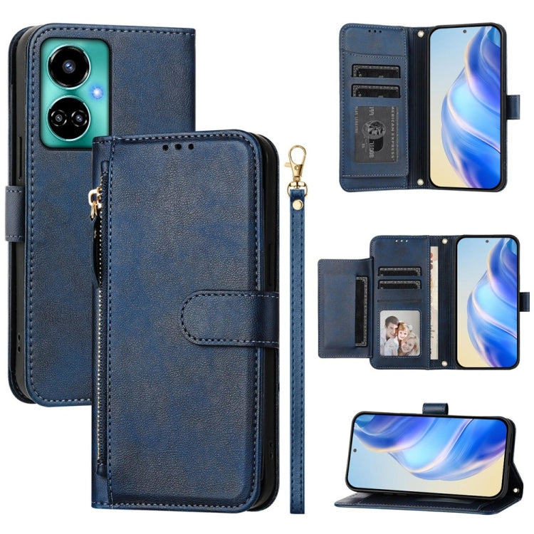 Multi-Card Slots Zipper Wallet Leather Phone Case, For Tecno Pova 6 4G, For Tecno Pova 6 5G / Pova 6 Pro 5G, For Tecno Camon 30 Pro 5G, For Tecno Camon 30 4G / 5G, For Tecno Spark 20 Pro+ 4G, For Tecno Spark Go 2024, For Tecno Pova 5 Pro               ...