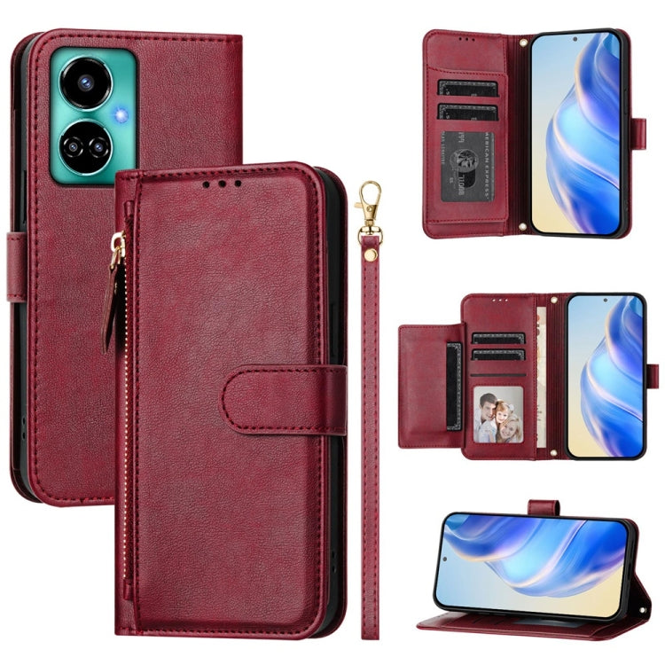 Multi-Card Slots Zipper Wallet Leather Phone Case, For Tecno Pova 6 4G, For Tecno Pova 6 5G / Pova 6 Pro 5G, For Tecno Camon 30 Pro 5G, For Tecno Camon 30 4G / 5G, For Tecno Spark 20 Pro+ 4G, For Tecno Spark Go 2024, For Tecno Pova 5 Pro               ...