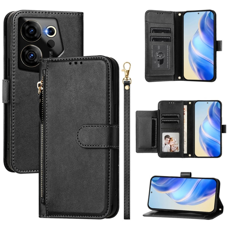 Multi-Card Slots Zipper Wallet Leather Phone Case, For Tecno Pova 6 4G, For Tecno Pova 6 5G / Pova 6 Pro 5G, For Tecno Camon 30 Pro 5G, For Tecno Camon 30 4G / 5G, For Tecno Spark 20 Pro+ 4G, For Tecno Spark Go 2024, For Tecno Pova 5 Pro               ...