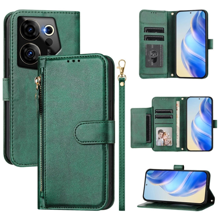 Multi-Card Slots Zipper Wallet Leather Phone Case, For Tecno Pova 6 4G, For Tecno Pova 6 5G / Pova 6 Pro 5G, For Tecno Camon 30 Pro 5G, For Tecno Camon 30 4G / 5G, For Tecno Spark 20 Pro+ 4G, For Tecno Spark Go 2024, For Tecno Pova 5 Pro               ...