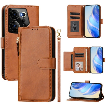 Multi-Card Slots Zipper Wallet Leather Phone Case, For Tecno Pova 6 4G, For Tecno Pova 6 5G / Pova 6 Pro 5G, For Tecno Camon 30 Pro 5G, For Tecno Camon 30 4G / 5G, For Tecno Spark 20 Pro+ 4G, For Tecno Spark Go 2024, For Tecno Pova 5 Pro               ...