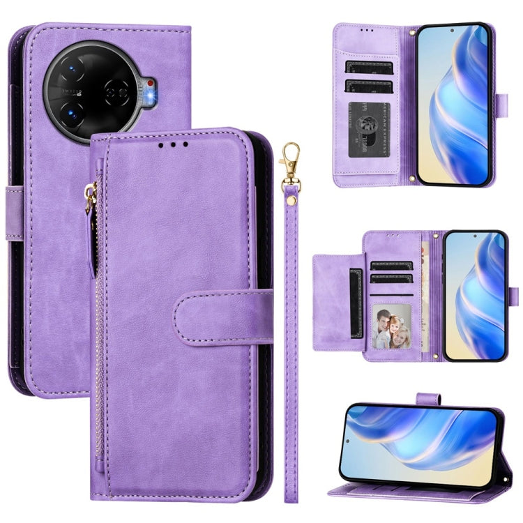 Multi-Card Slots Zipper Wallet Leather Phone Case, For Tecno Pova 6 4G, For Tecno Pova 6 5G / Pova 6 Pro 5G, For Tecno Camon 30 Pro 5G, For Tecno Camon 30 4G / 5G, For Tecno Spark 20 Pro+ 4G, For Tecno Spark Go 2024, For Tecno Pova 5 Pro               ...