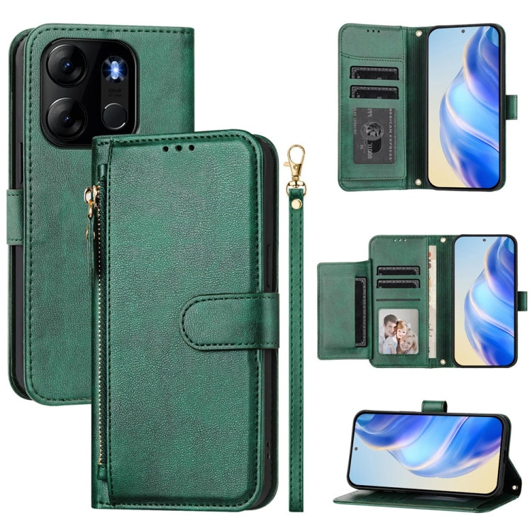 Multi-Card Slots Zipper Wallet Leather Phone Case, For Tecno Pova 6 4G, For Tecno Pova 6 5G / Pova 6 Pro 5G, For Tecno Camon 30 Pro 5G, For Tecno Camon 30 4G / 5G, For Tecno Spark 20 Pro+ 4G, For Tecno Spark Go 2024, For Tecno Pova 5 Pro               ...