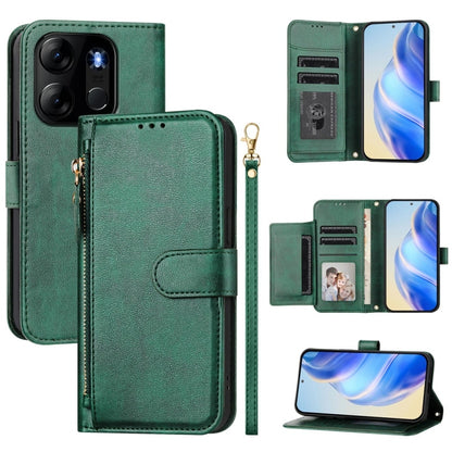 Multi-Card Slots Zipper Wallet Leather Phone Case, For Tecno Pova 6 4G, For Tecno Pova 6 5G / Pova 6 Pro 5G, For Tecno Camon 30 Pro 5G, For Tecno Camon 30 4G / 5G, For Tecno Spark 20 Pro+ 4G, For Tecno Spark Go 2024, For Tecno Pova 5 Pro               ...