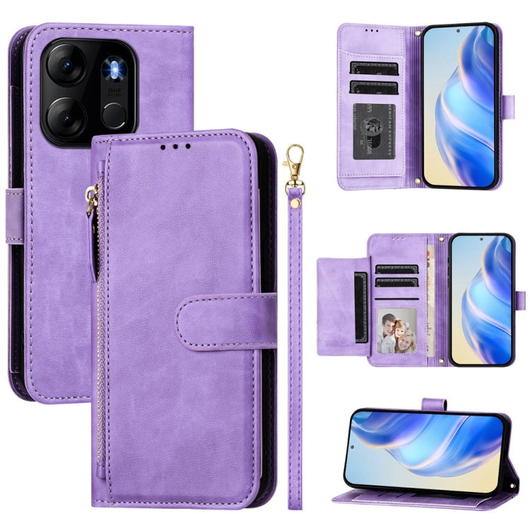 Multi-Card Slots Zipper Wallet Leather Phone Case, For Tecno Pova 6 4G, For Tecno Pova 6 5G / Pova 6 Pro 5G, For Tecno Camon 30 Pro 5G, For Tecno Camon 30 4G / 5G, For Tecno Spark 20 Pro+ 4G, For Tecno Spark Go 2024, For Tecno Pova 5 Pro               ...