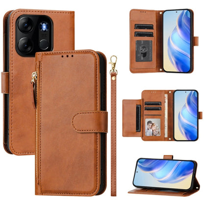 Multi-Card Slots Zipper Wallet Leather Phone Case, For Tecno Pova 6 4G, For Tecno Pova 6 5G / Pova 6 Pro 5G, For Tecno Camon 30 Pro 5G, For Tecno Camon 30 4G / 5G, For Tecno Spark 20 Pro+ 4G, For Tecno Spark Go 2024, For Tecno Pova 5 Pro               ...