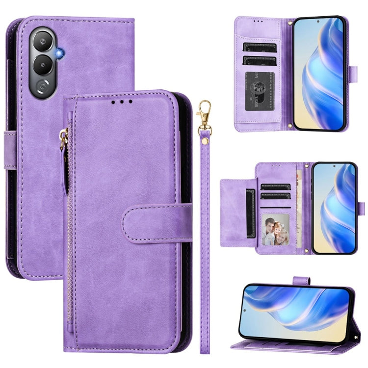 Multi-Card Slots Zipper Wallet Leather Phone Case, For Tecno Pova 4 Pro, For Tecno Pova 4, For Tecno Pova Neo 2, For Tecno Spark Go 2022 / Spark 8C / Spark 9, For Tecno Spark 9T / Spark 9 Pro, For Tecno Pova 3, For Tecno Pop 5, For Tecno Spark 7P      ...