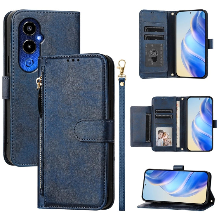 Multi-Card Slots Zipper Wallet Leather Phone Case, For Tecno Pova 4 Pro, For Tecno Pova 4, For Tecno Pova Neo 2, For Tecno Spark Go 2022 / Spark 8C / Spark 9, For Tecno Spark 9T / Spark 9 Pro, For Tecno Pova 3, For Tecno Pop 5, For Tecno Spark 7P      ...