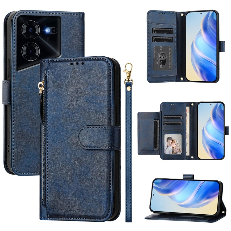 Multi-Card Slots Zipper Wallet Leather Phone Case, For Tecno Pova 6 4G, For Tecno Pova 6 5G / Pova 6 Pro 5G, For Tecno Camon 30 Pro 5G, For Tecno Camon 30 4G / 5G, For Tecno Spark 20 Pro+ 4G, For Tecno Spark Go 2024, For Tecno Pova 5 Pro               ...