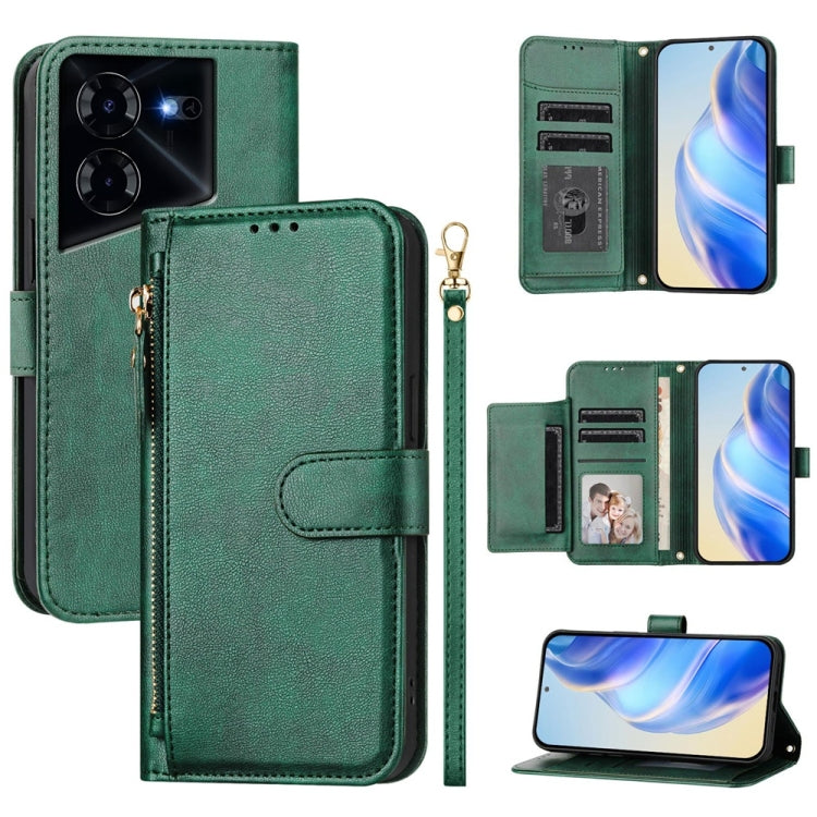 Multi-Card Slots Zipper Wallet Leather Phone Case, For Tecno Pova 6 4G, For Tecno Pova 6 5G / Pova 6 Pro 5G, For Tecno Camon 30 Pro 5G, For Tecno Camon 30 4G / 5G, For Tecno Spark 20 Pro+ 4G, For Tecno Spark Go 2024, For Tecno Pova 5 Pro               ...