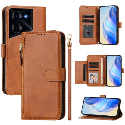 Multi-Card Slots Zipper Wallet Leather Phone Case, For Tecno Pova 6 4G, For Tecno Pova 6 5G / Pova 6 Pro 5G, For Tecno Camon 30 Pro 5G, For Tecno Camon 30 4G / 5G, For Tecno Spark 20 Pro+ 4G, For Tecno Spark Go 2024, For Tecno Pova 5 Pro               ...