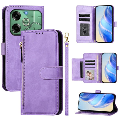 Multi-Card Slots Zipper Wallet Leather Phone Case, For Tecno Pova 6 4G, For Tecno Pova 6 5G / Pova 6 Pro 5G, For Tecno Camon 30 Pro 5G, For Tecno Camon 30 4G / 5G, For Tecno Spark 20 Pro+ 4G, For Tecno Spark Go 2024, For Tecno Pova 5 Pro               ...