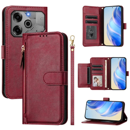 Multi-Card Slots Zipper Wallet Leather Phone Case, For Tecno Pova 6 4G, For Tecno Pova 6 5G / Pova 6 Pro 5G, For Tecno Camon 30 Pro 5G, For Tecno Camon 30 4G / 5G, For Tecno Spark 20 Pro+ 4G, For Tecno Spark Go 2024, For Tecno Pova 5 Pro               ...