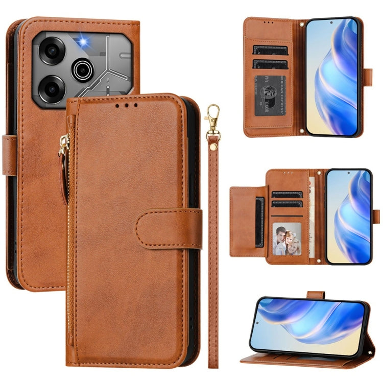 Multi-Card Slots Zipper Wallet Leather Phone Case, For Tecno Pova 6 4G, For Tecno Pova 6 5G / Pova 6 Pro 5G, For Tecno Camon 30 Pro 5G, For Tecno Camon 30 4G / 5G, For Tecno Spark 20 Pro+ 4G, For Tecno Spark Go 2024, For Tecno Pova 5 Pro               ...