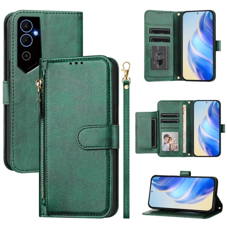 Multi-Card Slots Zipper Wallet Leather Phone Case, For Tecno Pova 4 Pro, For Tecno Pova 4, For Tecno Pova Neo 2, For Tecno Spark Go 2022 / Spark 8C / Spark 9, For Tecno Spark 9T / Spark 9 Pro, For Tecno Pova 3, For Tecno Pop 5, For Tecno Spark 7P      ...