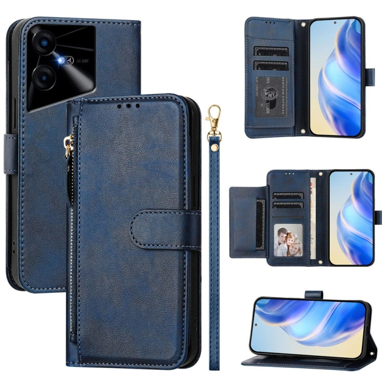 Multi-Card Slots Zipper Wallet Leather Phone Case, For Tecno Pova 6 4G, For Tecno Pova 6 5G / Pova 6 Pro 5G, For Tecno Camon 30 Pro 5G, For Tecno Camon 30 4G / 5G, For Tecno Spark 20 Pro+ 4G, For Tecno Spark Go 2024, For Tecno Pova 5 Pro               ...