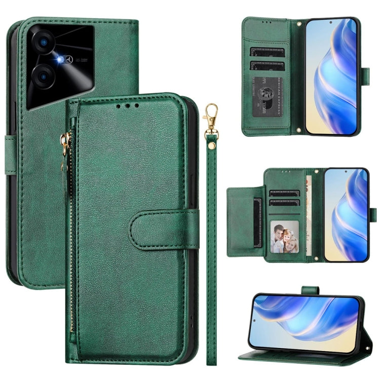 Multi-Card Slots Zipper Wallet Leather Phone Case, For Tecno Pova 6 4G, For Tecno Pova 6 5G / Pova 6 Pro 5G, For Tecno Camon 30 Pro 5G, For Tecno Camon 30 4G / 5G, For Tecno Spark 20 Pro+ 4G, For Tecno Spark Go 2024, For Tecno Pova 5 Pro               ...