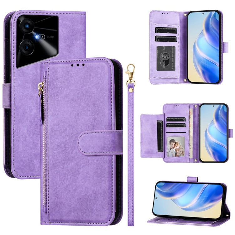 Multi-Card Slots Zipper Wallet Leather Phone Case, For Tecno Pova 6 4G, For Tecno Pova 6 5G / Pova 6 Pro 5G, For Tecno Camon 30 Pro 5G, For Tecno Camon 30 4G / 5G, For Tecno Spark 20 Pro+ 4G, For Tecno Spark Go 2024, For Tecno Pova 5 Pro               ...