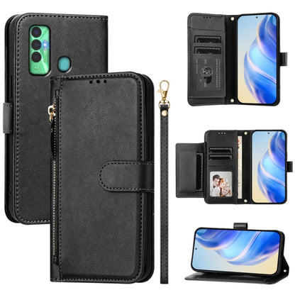 Multi-Card Slots Zipper Wallet Leather Phone Case, For Tecno Pova 4 Pro, For Tecno Pova 4, For Tecno Pova Neo 2, For Tecno Spark Go 2022 / Spark 8C / Spark 9, For Tecno Spark 9T / Spark 9 Pro, For Tecno Pova 3, For Tecno Pop 5, For Tecno Spark 7P      ...