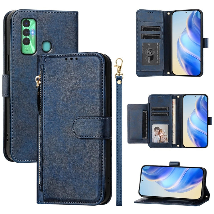 Multi-Card Slots Zipper Wallet Leather Phone Case, For Tecno Pova 4 Pro, For Tecno Pova 4, For Tecno Pova Neo 2, For Tecno Spark Go 2022 / Spark 8C / Spark 9, For Tecno Spark 9T / Spark 9 Pro, For Tecno Pova 3, For Tecno Pop 5, For Tecno Spark 7P      ...