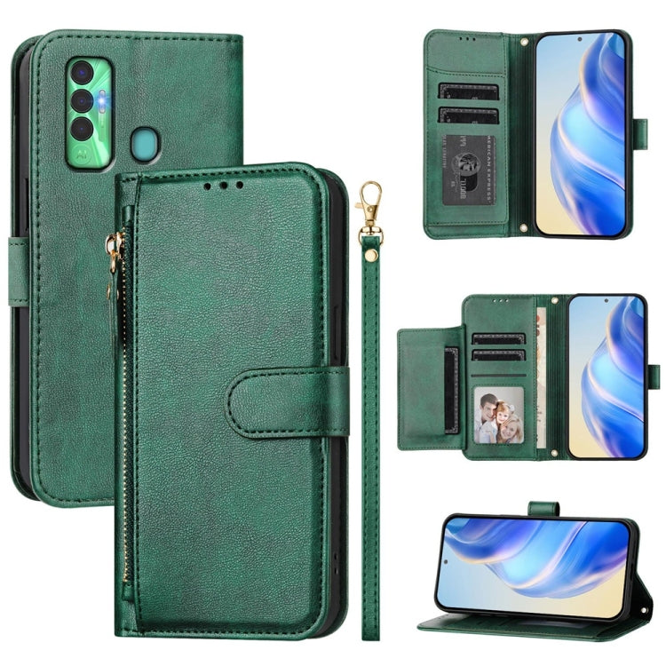 Multi-Card Slots Zipper Wallet Leather Phone Case, For Tecno Pova 4 Pro, For Tecno Pova 4, For Tecno Pova Neo 2, For Tecno Spark Go 2022 / Spark 8C / Spark 9, For Tecno Spark 9T / Spark 9 Pro, For Tecno Pova 3, For Tecno Pop 5, For Tecno Spark 7P      ...