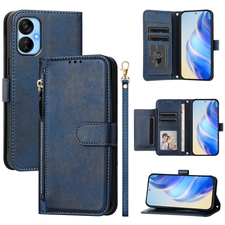 Multi-Card Slots Zipper Wallet Leather Phone Case, For Tecno Pova 4 Pro, For Tecno Pova 4, For Tecno Pova Neo 2, For Tecno Spark Go 2022 / Spark 8C / Spark 9, For Tecno Spark 9T / Spark 9 Pro, For Tecno Pova 3, For Tecno Pop 5, For Tecno Spark 7P      ...
