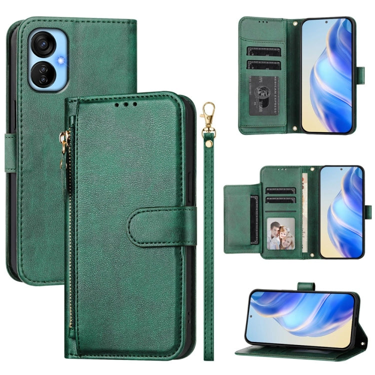 Multi-Card Slots Zipper Wallet Leather Phone Case, For Tecno Pova 4 Pro, For Tecno Pova 4, For Tecno Pova Neo 2, For Tecno Spark Go 2022 / Spark 8C / Spark 9, For Tecno Spark 9T / Spark 9 Pro, For Tecno Pova 3, For Tecno Pop 5, For Tecno Spark 7P      ...