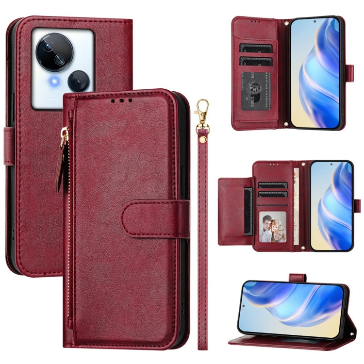 Multi-Card Slots Zipper Wallet Leather Phone Case, For Tecno Pova 6 4G, For Tecno Pova 6 5G / Pova 6 Pro 5G, For Tecno Camon 30 Pro 5G, For Tecno Camon 30 4G / 5G, For Tecno Spark 20 Pro+ 4G, For Tecno Spark Go 2024, For Tecno Pova 5 Pro               ...