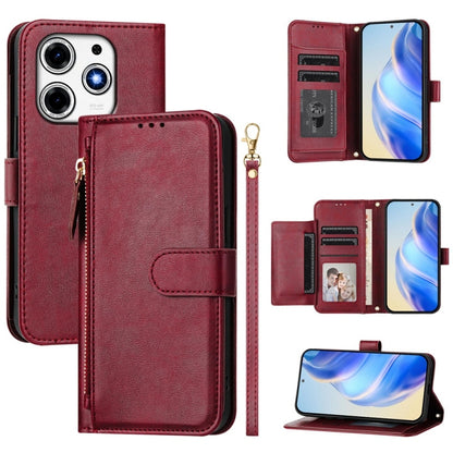 Multi-Card Slots Zipper Wallet Leather Phone Case, For Tecno Camon 50 Pro 4G, For Tecno Camon 50 4G, For Tecno Spark Slim, For Tecno Camon 40 Pro 4G, For Tecno Camon 40 Premier, For Tecno Camon 40 4G, For Tecno Spark 30 5G / Pova 6 Neo 5G              ...