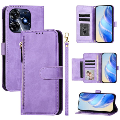 Multi-Card Slots Zipper Wallet Leather Phone Case, For Tecno Pova 6 4G, For Tecno Pova 6 5G / Pova 6 Pro 5G, For Tecno Camon 30 Pro 5G, For Tecno Camon 30 4G / 5G, For Tecno Spark 20 Pro+ 4G, For Tecno Spark Go 2024, For Tecno Pova 5 Pro               ...