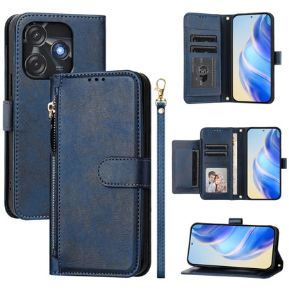 Multi-Card Slots Zipper Wallet Leather Phone Case, For Tecno Pova 6 4G, For Tecno Pova 6 5G / Pova 6 Pro 5G, For Tecno Camon 30 Pro 5G, For Tecno Camon 30 4G / 5G, For Tecno Spark 20 Pro+ 4G, For Tecno Spark Go 2024, For Tecno Pova 5 Pro               ...