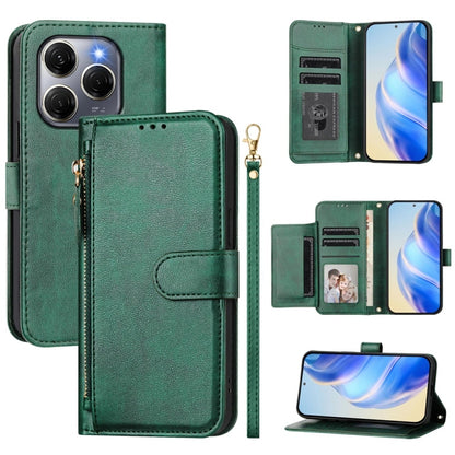 Multi-Card Slots Zipper Wallet Leather Phone Case, For Tecno Camon 50 Pro 4G, For Tecno Camon 50 4G, For Tecno Spark Slim, For Tecno Camon 40 Pro 4G, For Tecno Camon 40 Premier, For Tecno Camon 40 4G, For Tecno Spark 30 5G / Pova 6 Neo 5G              ...