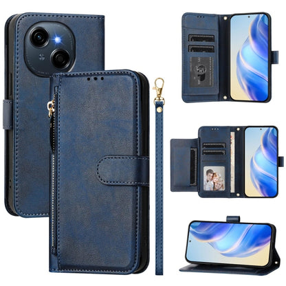 Multi-Card Slots Zipper Wallet Leather Phone Case, For Tecno Camon 50 Pro 4G, For Tecno Camon 50 4G, For Tecno Spark Slim, For Tecno Camon 40 Pro 4G, For Tecno Camon 40 Premier, For Tecno Camon 40 4G, For Tecno Spark 30 5G / Pova 6 Neo 5G              ...
