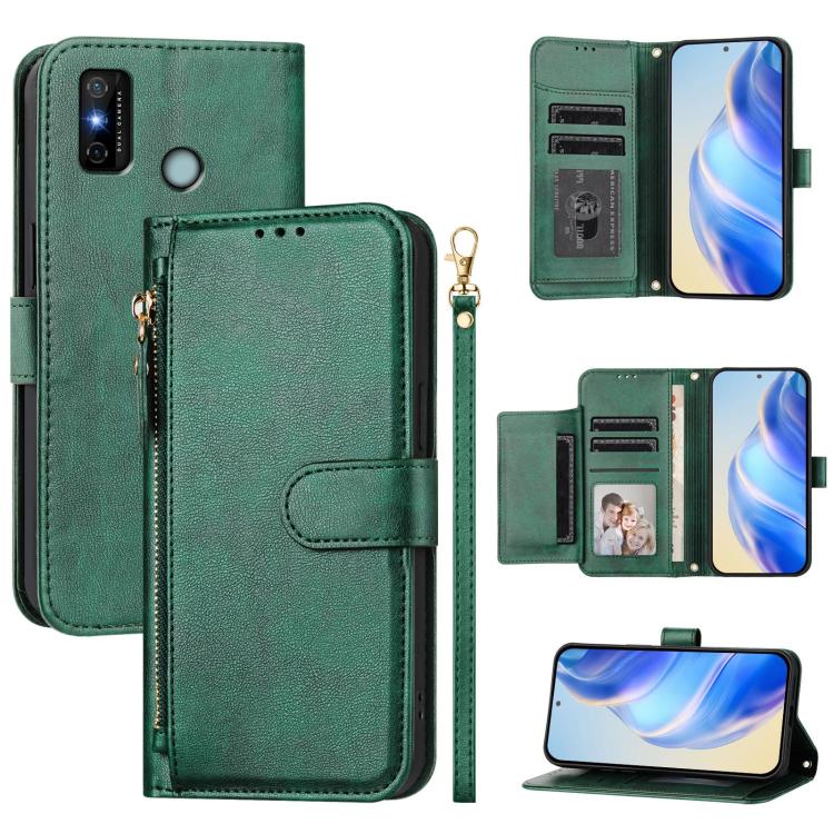 Multi-Card Slots Zipper Wallet Leather Phone Case, For Tecno Pova 4 Pro, For Tecno Pova 4, For Tecno Pova Neo 2, For Tecno Spark Go 2022 / Spark 8C / Spark 9, For Tecno Spark 9T / Spark 9 Pro, For Tecno Pova 3, For Tecno Pop 5, For Tecno Spark 7P      ...