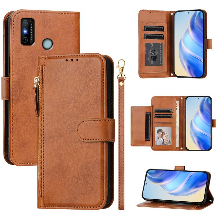 Multi-Card Slots Zipper Wallet Leather Phone Case, For Tecno Pova 4 Pro, For Tecno Pova 4, For Tecno Pova Neo 2, For Tecno Spark Go 2022 / Spark 8C / Spark 9, For Tecno Spark 9T / Spark 9 Pro, For Tecno Pova 3, For Tecno Pop 5, For Tecno Spark 7P      ...
