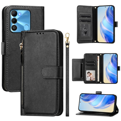 Multi-Card Slots Zipper Wallet Leather Phone Case, For Tecno Pova 4 Pro, For Tecno Pova 4, For Tecno Pova Neo 2, For Tecno Spark Go 2022 / Spark 8C / Spark 9, For Tecno Spark 9T / Spark 9 Pro, For Tecno Pova 3, For Tecno Pop 5, For Tecno Spark 7P      ...