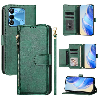 Multi-Card Slots Zipper Wallet Leather Phone Case, For Tecno Pova 4 Pro, For Tecno Pova 4, For Tecno Pova Neo 2, For Tecno Spark Go 2022 / Spark 8C / Spark 9, For Tecno Spark 9T / Spark 9 Pro, For Tecno Pova 3, For Tecno Pop 5, For Tecno Spark 7P      ...