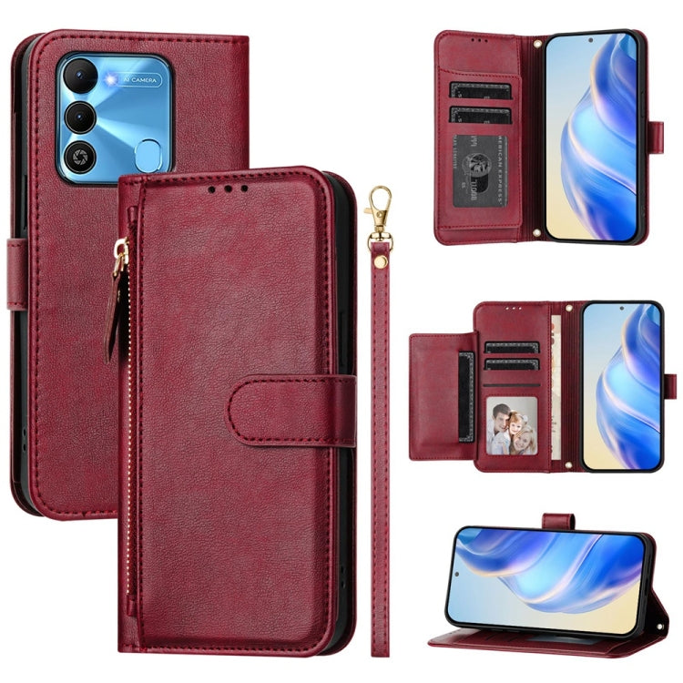 Multi-Card Slots Zipper Wallet Leather Phone Case, For Tecno Pova 4 Pro, For Tecno Pova 4, For Tecno Pova Neo 2, For Tecno Spark Go 2022 / Spark 8C / Spark 9, For Tecno Spark 9T / Spark 9 Pro, For Tecno Pova 3, For Tecno Pop 5, For Tecno Spark 7P      ...